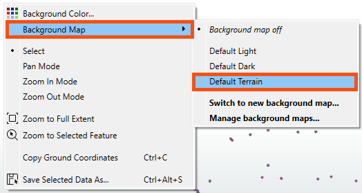 Switch to new background map